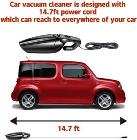 img 3 attached to 🚗 High Power 120W/5000Pa Corded Car Vacuum Cleaner by JUSTTOP - Portable Handheld Auto Accessories Kit for Interior Detailing and Cleaning