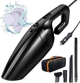 img 4 attached to 🚗 High Power 120W/5000Pa Corded Car Vacuum Cleaner by JUSTTOP - Portable Handheld Auto Accessories Kit for Interior Detailing and Cleaning