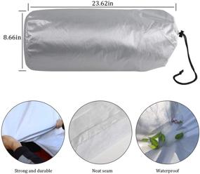 img 2 attached to 🚗 JeCar Waterproof Car Cover for Jeep Wrangler JK JL 4-Door Sport Sahara Rubicon X - All Weather Tail Cover with UV Protection (2007-2021)