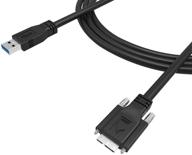 superspeed usb 3.0 a/m to micro b/m cable with dual screw locking, 1m (3.3 ft.) - usb3 vision camera compatible logo