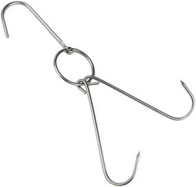 img 1 attached to 🔗 6 Packs of TIHOOD 9.4" Double Meat Hooks: Stainless Steel Roast Duck Bacon Shop Hook for BBQ Grill Hanger & Cooking Tools Accessories