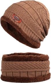 img 3 attached to 🧣 Womens Winter Warm Knitted Beanie Hats and Scarf Set from Muryobao