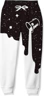 👖 fun print drawstring sweatpants: boys' novelty exercise clothing for pants logo