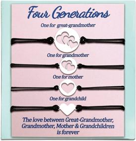 img 4 attached to 👵 Cherished Generations: Heartfelt Bracelets for Great Grandma, Nana, Mom, and Daughter - Perfect Mother's Day Gifts!