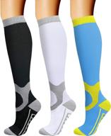 🧦 get optimal support with charmking compression socks for women & men circulation (3 pairs): ideal for athletic running cycling at 15-20 mmhg logo