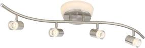 img 4 attached to 💡 Stylish and Versatile: Designers Fountain 1049TFD3H-35 4 Heads S Bar Flushmount Combo LED Track Light, Brushed Nickel