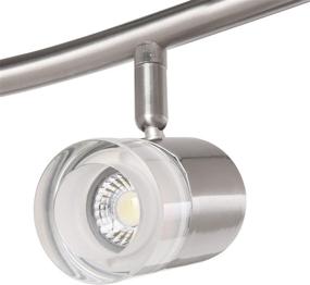 img 1 attached to 💡 Stylish and Versatile: Designers Fountain 1049TFD3H-35 4 Heads S Bar Flushmount Combo LED Track Light, Brushed Nickel