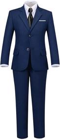 img 3 attached to Looking for a Handsome Formal Suit Set for Boys? 👔 Check out the Boihedy Boys 4-Piece Kids Tuxedo Ring Bearer Outfit!