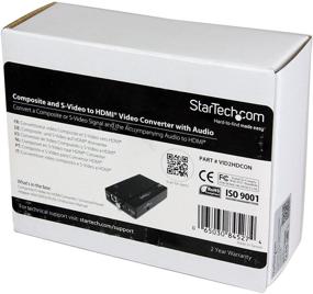 img 1 attached to 🔌 StarTech.com Composite and S-Video to HDMI Converter with Audio - Ultimate Solution for Crystal Clear Video and Audio Conversion - Black - VID2HDCON