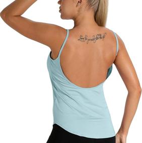 img 4 attached to Icyzone Backless Workout Running Athletic Sports & Fitness and Other Sports