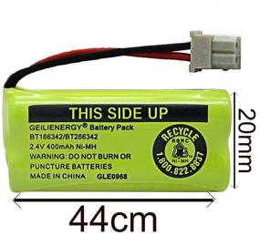 img 2 attached to 🔋 GEILIENERGY Rechargeable Battery Pack - BT-166342, BT-266342, BT-162342, BT-262342 Compatible - 2.4V 400mAh NiMH - CS6719-2 Cordless Phone (Pack of 3)