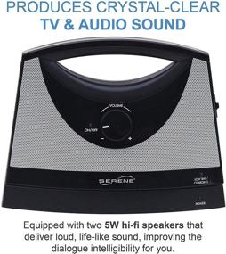 img 3 attached to 🔊 Serene Innovations BT-200 TV SoundBox Беспроводная акустическая система с гарнитурой SR350, блоком удлинителем Blucoil 6' 3.5 мм, 5-футовым аудио-аудио кабелем и пятью проводными зажимами