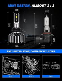 img 1 attached to 💡 NOVSIGHT 9005 H11 LED Headlight Bulbs Combo: 300% Brightness, 24000 Lumens, 60W, Pack of 4