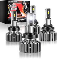 💡 novsight 9005 h11 led headlight bulbs combo: 300% brightness, 24000 lumens, 60w, pack of 4 logo