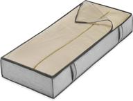🛏️ crosshatch gray whitmor jumbo underbed bag with zipper logo