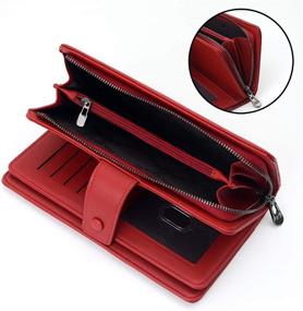 img 1 attached to Capacity Blocking Leather Wristlet Wallets Women's Handbags & Wallets for Wristlets