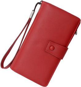 img 4 attached to Capacity Blocking Leather Wristlet Wallets Women's Handbags & Wallets for Wristlets