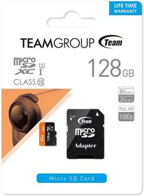 img 1 attached to Карточка памяти Team 128 ГБ microSDXC UHS-I/U1 класса 10 - высокоскоростное хранилище с адаптером (80 МБ/с)