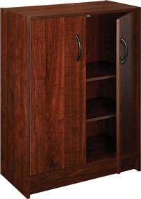 img 4 attached to 🚪 ClosetMaid Dark Cherry 1307: Efficient Stackable 2-Door Closet Organizer