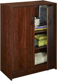 img 2 attached to 🚪 ClosetMaid Dark Cherry 1307: Efficient Stackable 2-Door Closet Organizer