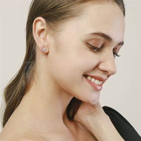 img 2 attached to 6 Pairs Hypoallergenic Stainless Steel Stud Earrings Set for Women Teen Girls - Silver, Gold, Rose Gold