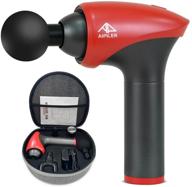 percussion muscle massage gun: powerful handheld fascia gun for athletes 💪 - deep tissue massager & pain relief therapy with 4 massage heads (gules) logo