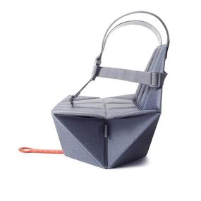 img 1 attached to Bombol Pop-Up Baby Booster Seat: Convenient Carry Bag & Seat Cover Included in Trendy Denim Blue Color