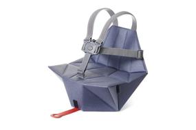 img 4 attached to Bombol Pop-Up Baby Booster Seat: Convenient Carry Bag & Seat Cover Included in Trendy Denim Blue Color