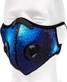 img 2 attached to 🐝 Busy Bee 4-Piece Sports Face Mask Kit: Premium Reusable Mask with Filters and Breathing Valve for Men and Women – Mesh Washable Mask with Carbon Filter – Stylish Designs