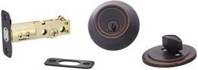 img 2 attached to Amazon Basics Exterior Door Knob and 🚪 Deadbolt Set: Round, Oil Rubbed Bronze Finish with Lock