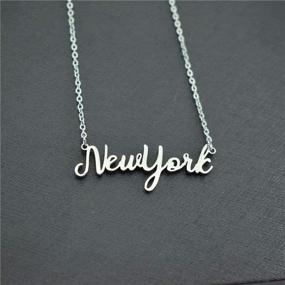 img 3 attached to 🌴 Chic and Stylish 18k Gold Plated State Necklaces - California, Florida, New York, Texas, and Georgia