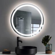 💡 enhance your bathroom with the oonnee 24 inch round led mirror - wall mounted vanity mirror with 3-colors lights, adjustable brightness, waterproof & anti-fog logo