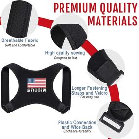 img 3 attached to 🧘 Premium Posture Corrector: Shoulder and Back Brace Support for Men and Women - Effective Upper Back Straightener, Neck, Clavicle & Shoulder Support - Relieve Back Pain