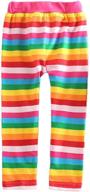 vikita cotton flower girls' clothing: striped leggings logo