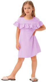 img 2 attached to 👗 GRACE KARIN Girls' Skin-friendly Cotton Skater Dresses for Optimal Comfort and Style