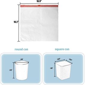 img 3 attached to 🗑️ 4 Gallon Small Drawstring Trash Bags (150 Count) - Custom Fit White Wastebasket Liners for Bathroom, Kitchen, Office and More