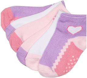 img 1 attached to 🧦 Jefferies Socks Girls' Toddler Non-Skid Ankle Quarter Socks - 6 Pair Pack