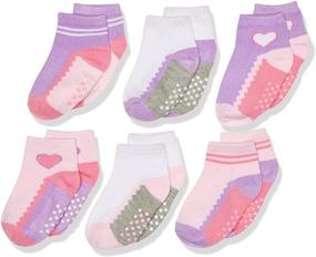 img 3 attached to 🧦 Jefferies Socks Girls' Toddler Non-Skid Ankle Quarter Socks - 6 Pair Pack