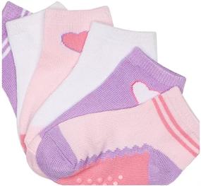 img 2 attached to 🧦 Jefferies Socks Girls' Toddler Non-Skid Ankle Quarter Socks - 6 Pair Pack