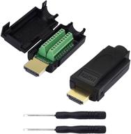 sinloon 2 пакет hdmi безпаянный адаптер - золоченый разъем кабеля с платой отвода и сварочно-безвариантный разъем - включает пластиковый чехол и отвертку логотип