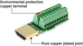 img 3 attached to SinLoon 2 пакет HDMI безпаянный адаптер - золоченый разъем кабеля с платой отвода и сварочно-безвариантный разъем - включает пластиковый чехол и отвертку