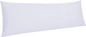 img 2 attached to 🛏️ Premium White Body Pillow Pillowcase Set - 100% Pure Natural Cotton, 20x60, Zipper Closure - Hotel Quality 800 Thread Count Luxury Body Pillow Case (White)