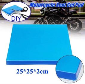 img 2 attached to 🏍️ PLSUSJHAO Motorcycle Seat Gel Pad: Cool and Comfortable Passenger Soft Mat for Reduced Fatigue - Shock Absorption Mats, Soft Cooling Cushion - DIY Saddle in Cooling Blue (25 x 25 x 2cm)