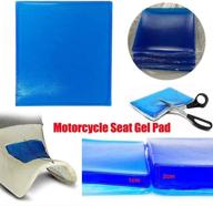 🏍️ plsusjhao motorcycle seat gel pad: cool and comfortable passenger soft mat for reduced fatigue - shock absorption mats, soft cooling cushion - diy saddle in cooling blue (25 x 25 x 2cm) logo