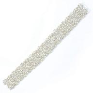 💎 rhinestones pearl embellished wedding belt sash with sparkly pearl trim logo