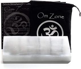 img 4 attached to 🔮 Om Zone Moroccan Selenite Charging Plate - Polished Crystal Station for Cleansing, Charging, and Healing Crystals - 8 x 4 x 0.8 inches