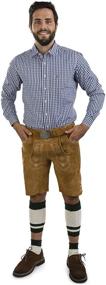 img 3 attached to Schöneberger Mens Bavarian Lederhosen Brown Men's Accessories