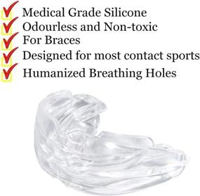 img 3 attached to GuardTians Braces-Friendly Mouth Guard for Sports - No Boiling Needed - Premium Teeth Protection for Adults and Youth Football Players