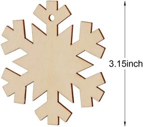 img 3 attached to SAVITA 120pcs Unfinished Wood Slices: Christmas Wooden Ornaments for DIY Crafts and Tree Decorations