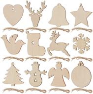 savita 120pcs unfinished wood slices: christmas wooden ornaments for diy crafts and tree decorations logo